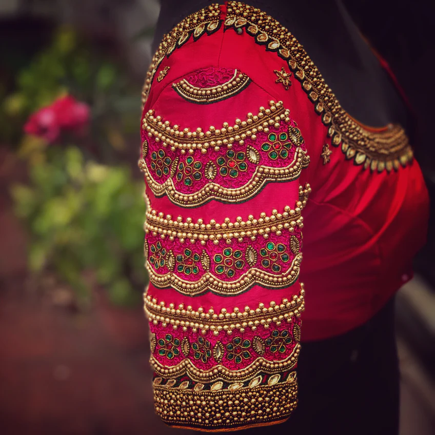 Soft Silk Aari Work Blouse
